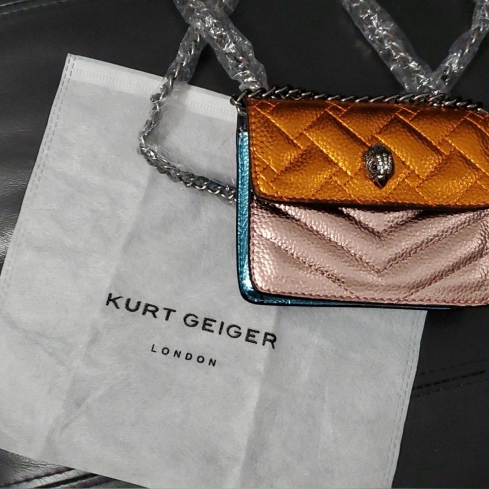 Kurt Geiger Vibrant Orange and Pink Mini Bag